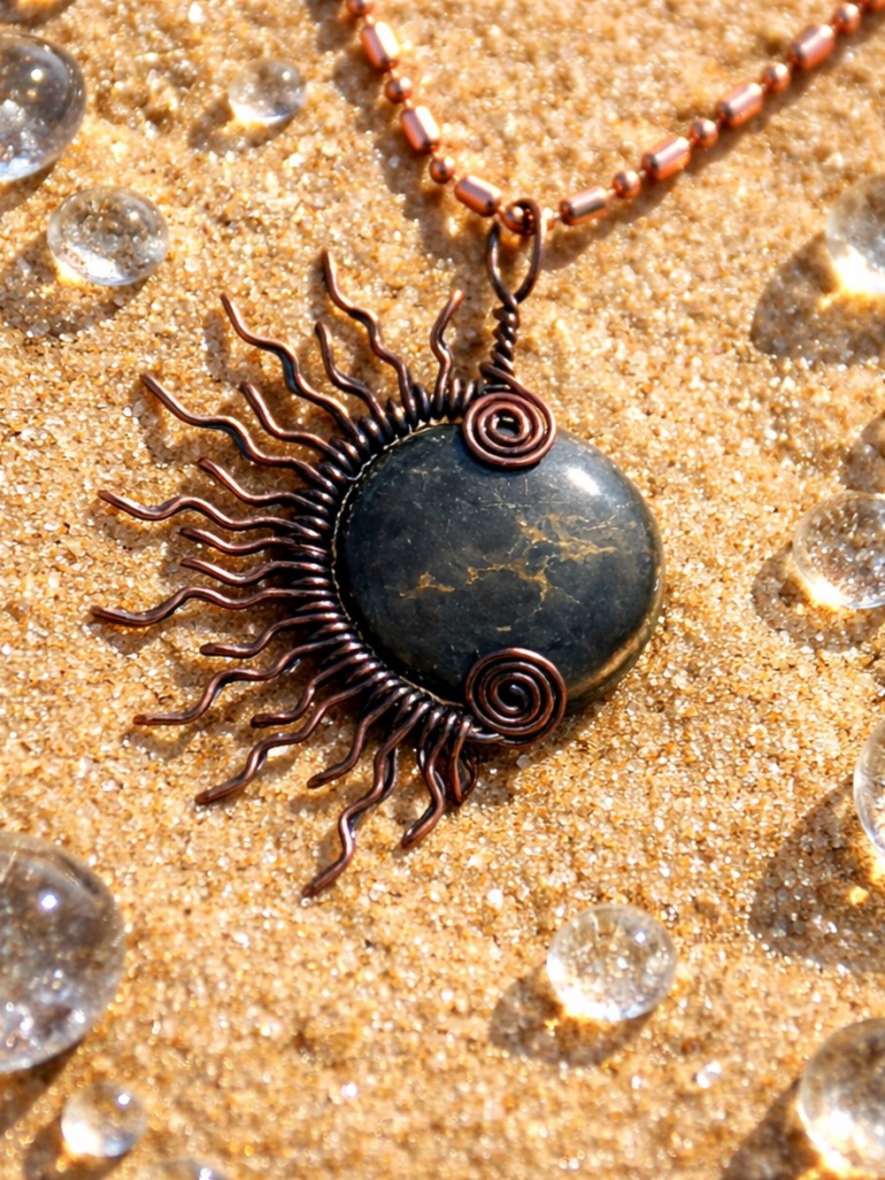 NEW! Black Copper Turquoise Necklace